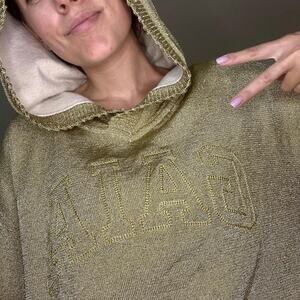 Cult Gaia x GAP Metallic Gold Hoodie Top Size S S1